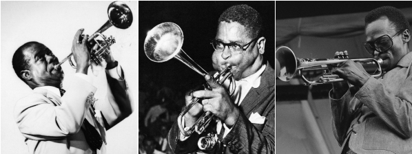Louis Armstrong Dizzy Gillespie Mile Davis